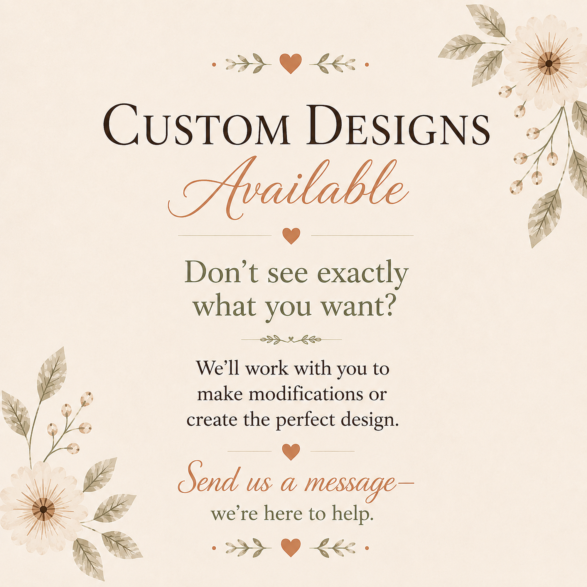 Luxury woven blanket custom design information image inviting customers to request personalized modifications or create a custom woven blanket design.